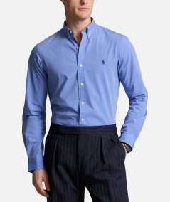 Camicia Slim in popeline elasticizzato