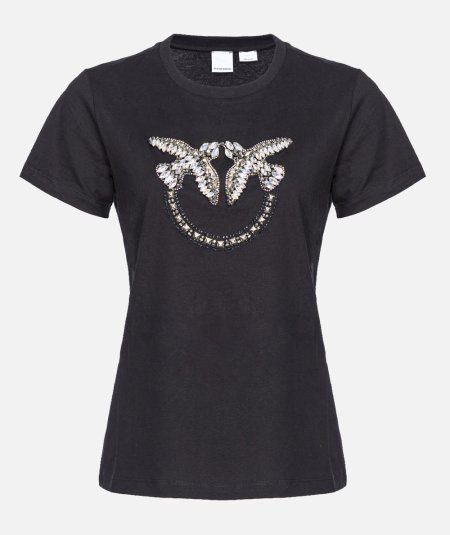 Love Birds Embroidery T-Shirt