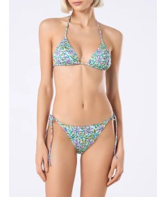 Bikini triangolo con fiori