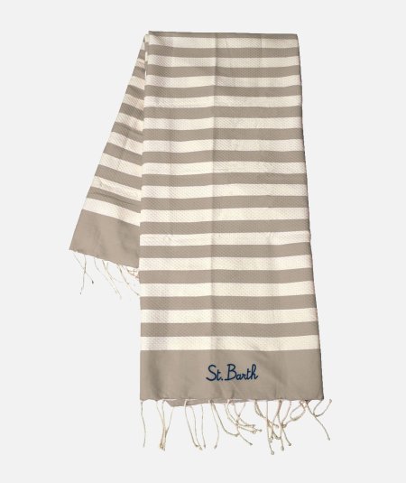 Beach towel with fringes - Duepistudio ***** Abbigliamento, Accessori e Calzature | Uomo - Donna