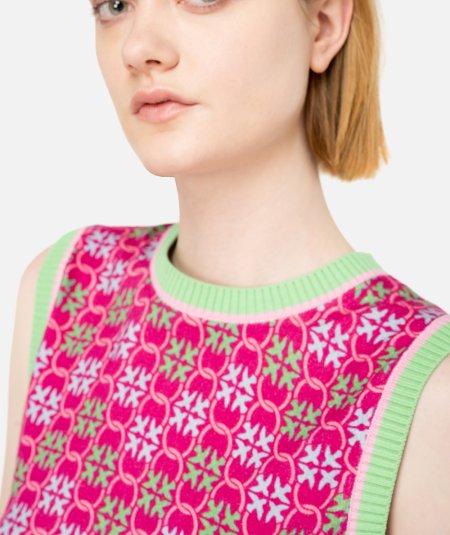 Multicolor Monogram Knitted Vest Top - Duepistudio ***** Abbigliamento, Accessori e Calzature | Uomo - Donna