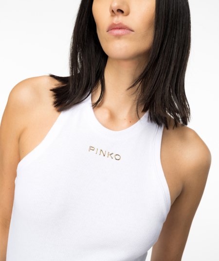 Ribbed logo top