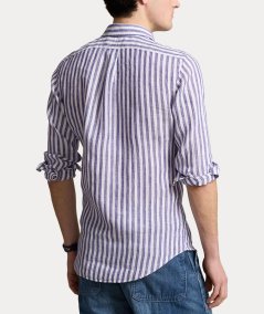 Camicia a righe di lino