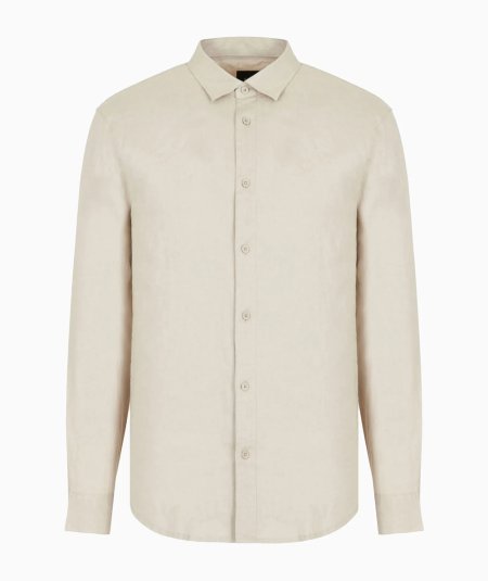 Regular fit shirt in pure linen