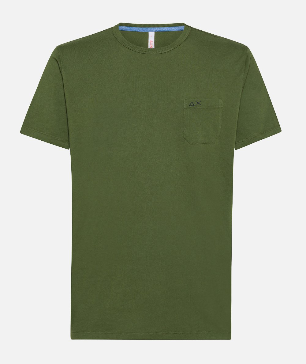 Round Solid Pocket T-shirt