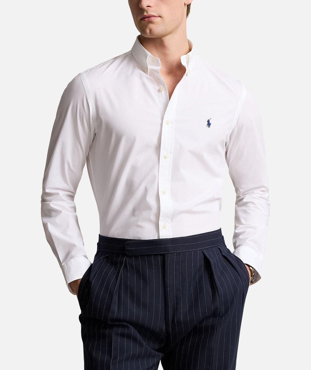 Camicia Slim Fit in popeline stretch