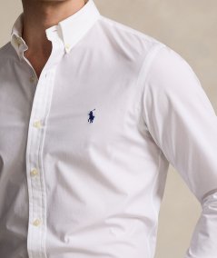 Camicia Slim Fit in popeline stretch