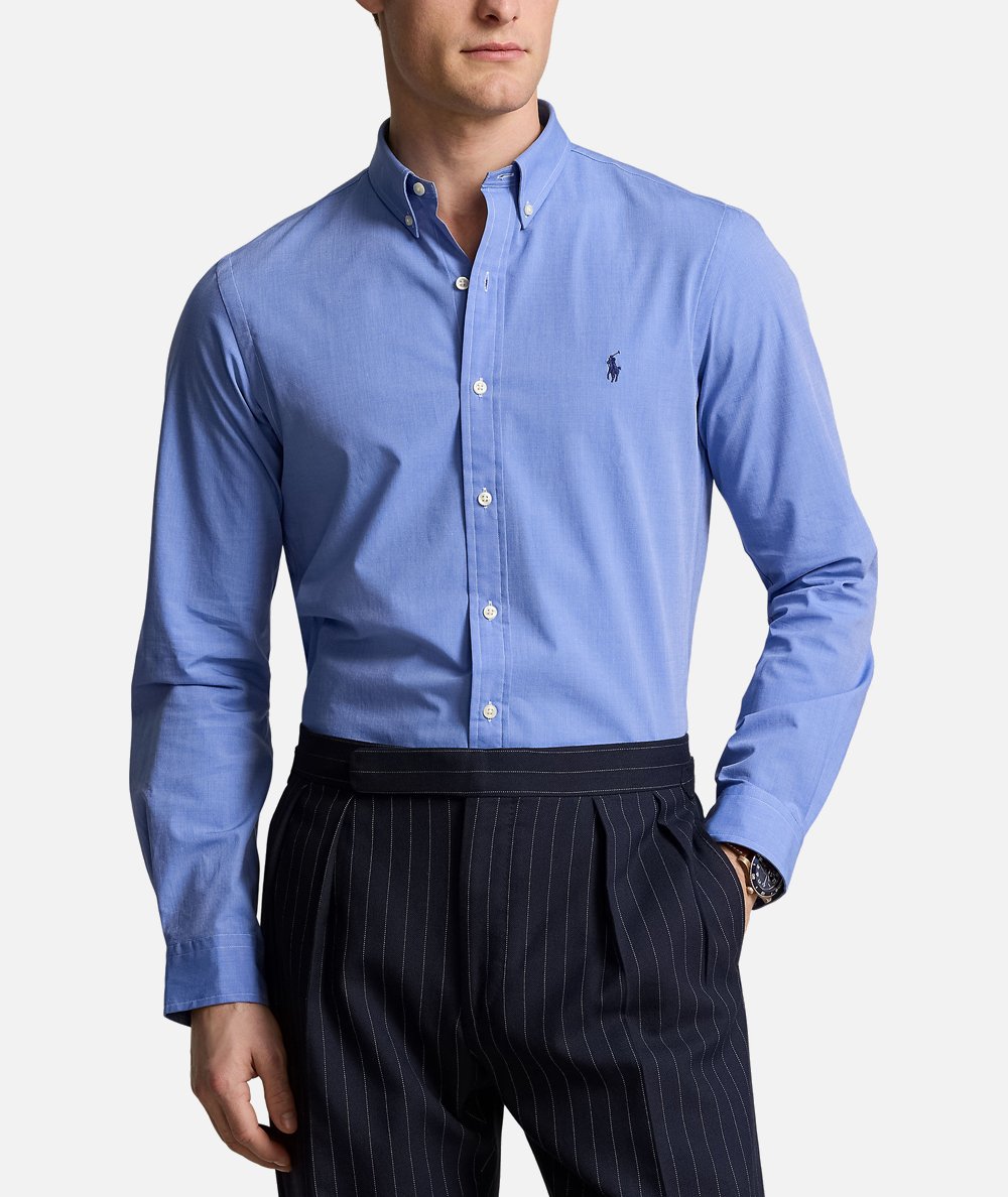 Camicia Slim Fit in popeline stretch