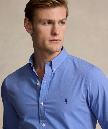 Camicia Slim Fit in popeline stretch