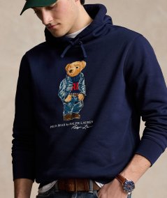 Felpa con cappuccio in pile Polo Bear