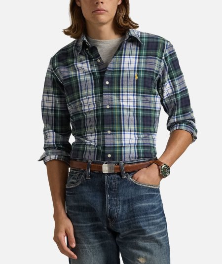 Brushed Oxford Check Shirt - Duepistudio ***** Abbigliamento, Accessori e Calzature | Uomo - Donna