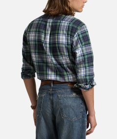 Camicia Oxford spazzolata a quadri