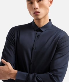 Camicia regular fit in tessuto ultra strech