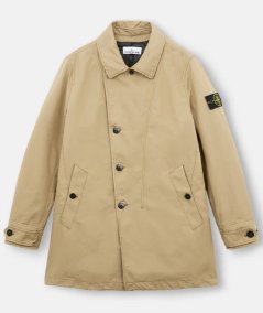 Trench coat corto sottoposto a trattamento antigoccia