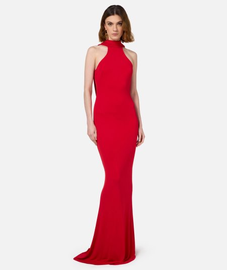 Abito red carpet in jersey con collana sulla schiena - Duepistudio ***** Abbigliamento, Accessori e Calzature | Uomo - Donna