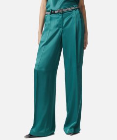 Pantaloni tailored in satin