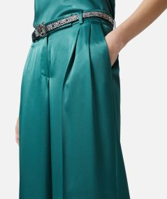 Pantaloni tailored in satin