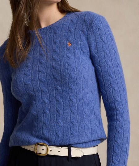 Maglia a trecce in lana e cashmere