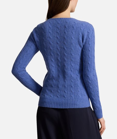 Maglia a trecce in lana e cashmere