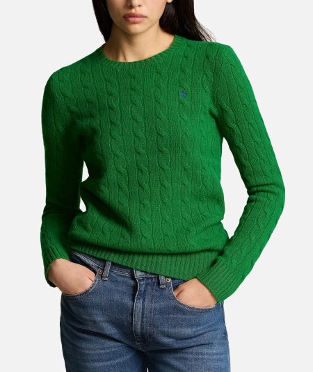 Maglia a trecce in lana e cashmere