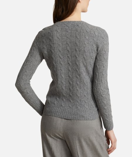 Maglia a trecce in lana e cashmere