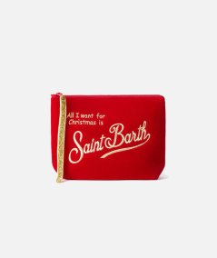 POCHETTE VELVET XMAS SB 41OR EMB