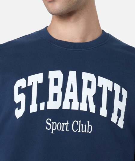 Felpa uomo blu navy Soho St Barth sport