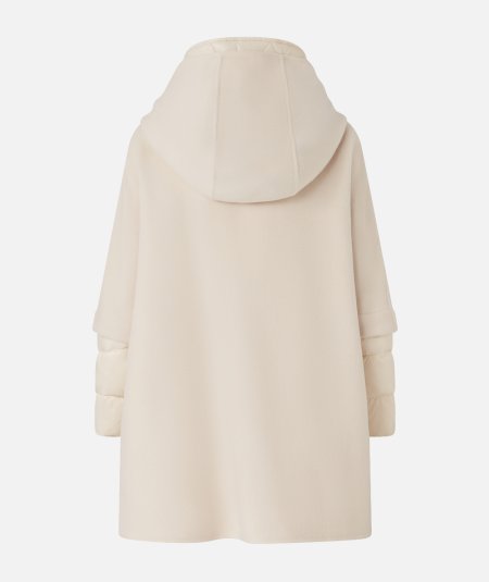 Short Cape Coat with Padded Down Jacket