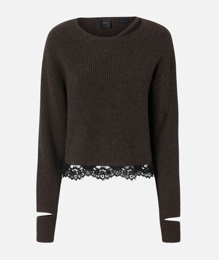 Ribbed sweater with lace at the bottom - Duepistudio ***** Abbigliamento, Accessori e Calzature | Uomo - Donna