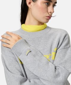 Wool sweater with Liberté writing