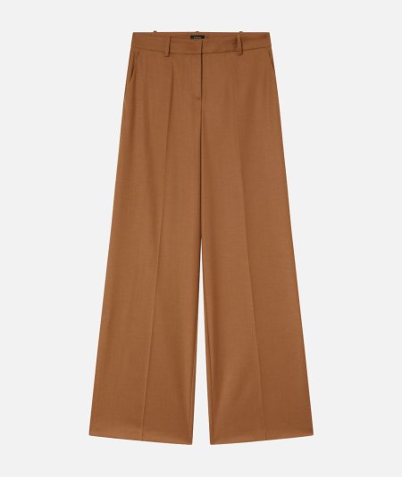 Palazzo pants in flannel wool stretch