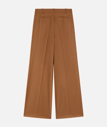 Palazzo pants in flannel wool stretch