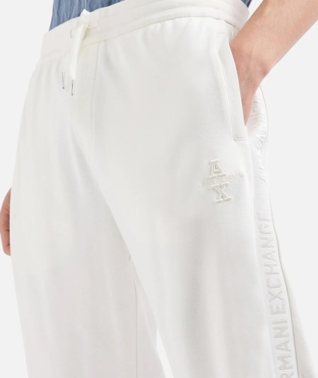 Pantaloni felpa jogger con banda logo