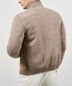 GIUBBOTTO THAMES KNIT BONDED SUEDE