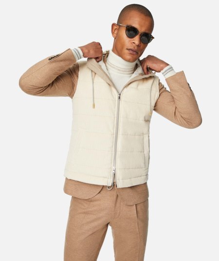 Gilet imbottito bianco avorio