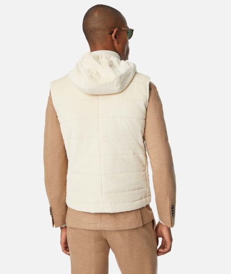 Gilet imbottito bianco avorio