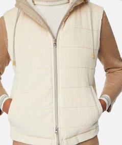 Gilet imbottito bianco avorio