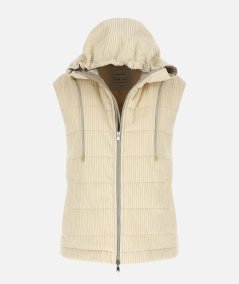 Gilet imbottito bianco avorio