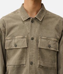 Camicia utility in velluto a coste con bottoni