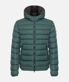 Sports down jacket with fixed hood