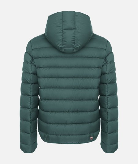 Sports down jacket with fixed hood