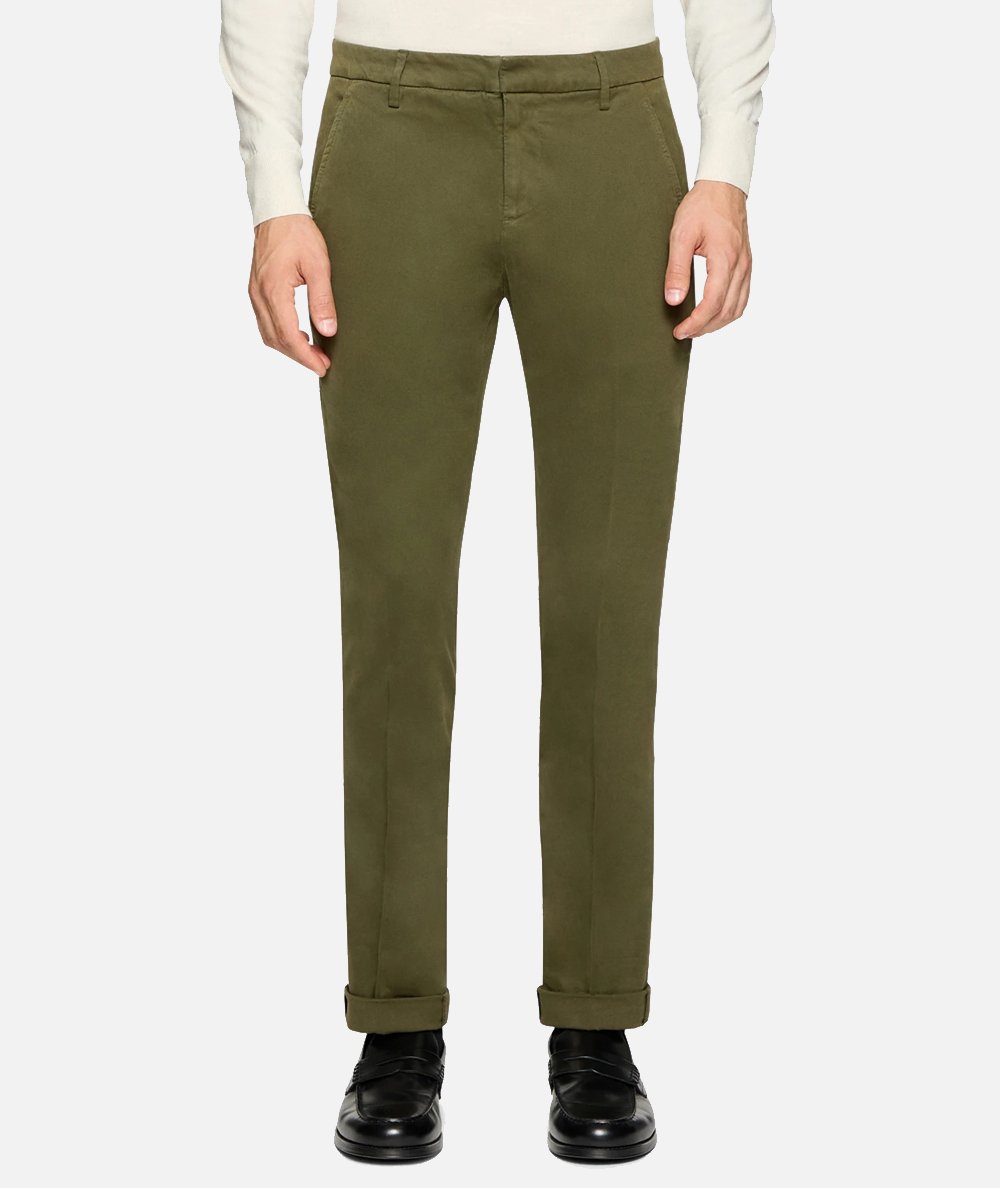 Pantaloni Gaubert slim in gabardina mano calda