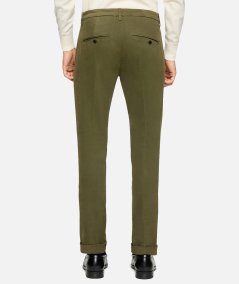 Pantaloni Gaubert slim in gabardina mano calda