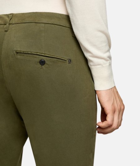 Pantaloni Gaubert slim in gabardina mano calda