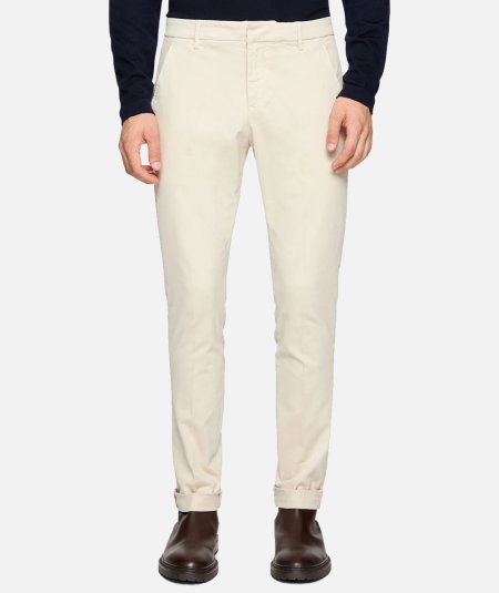 Pantaloni Gaubert slim in gabardina mano calda