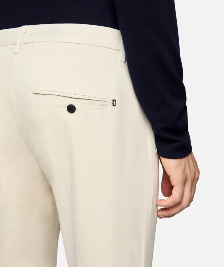 Pantaloni Gaubert slim in gabardina mano calda