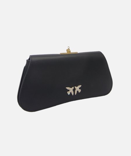 Borsetta clutch con bracciale dorato