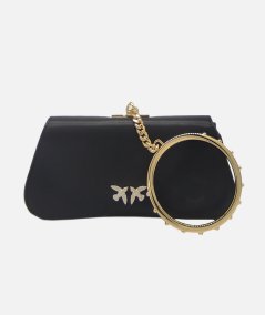 Borsetta clutch con bracciale dorato