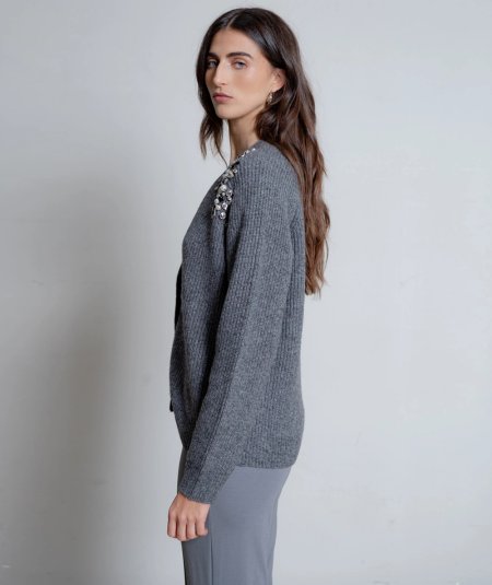 Cardigan re-cycle in maglia