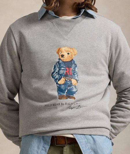 Polo bear fleece sweatshirt